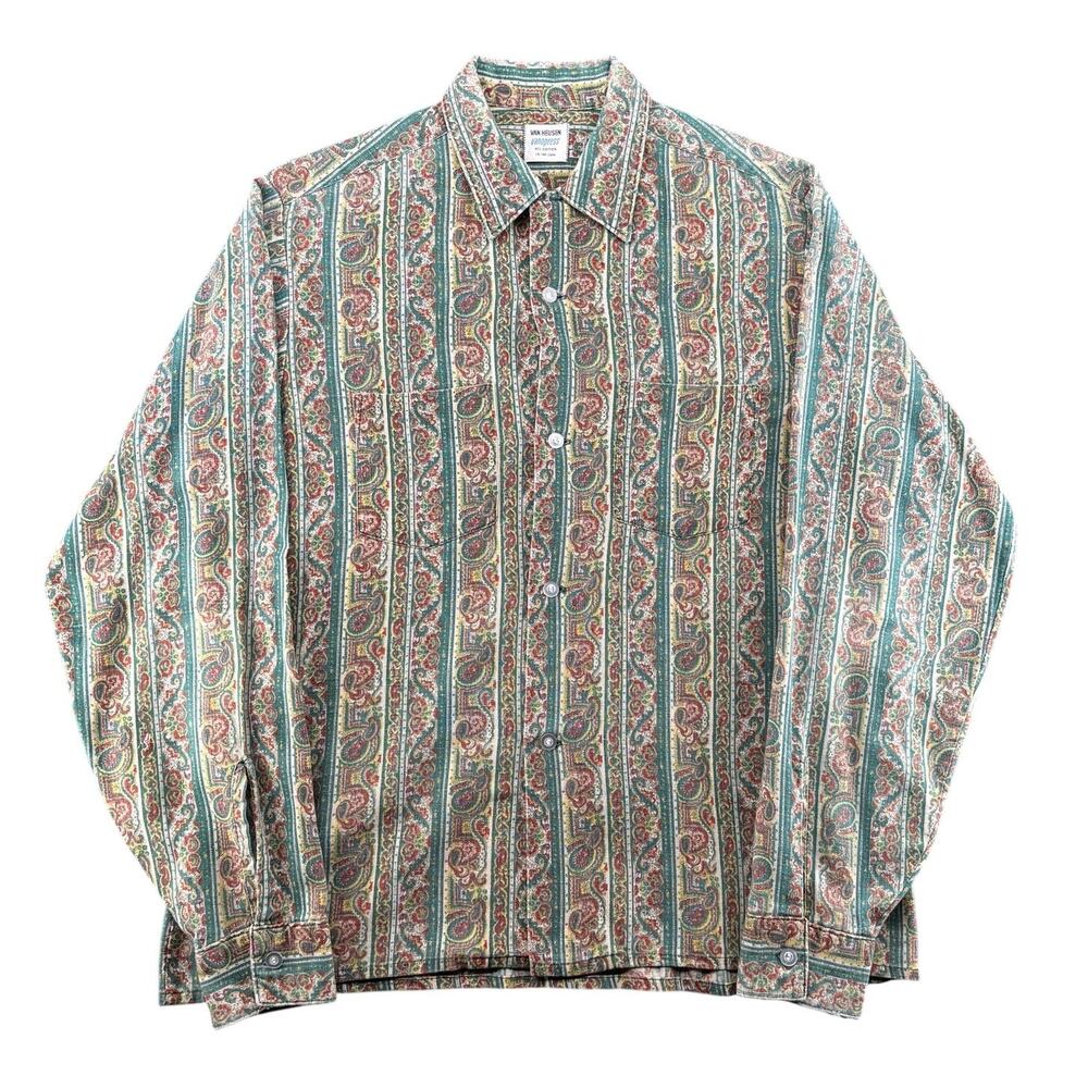 Vintage 60s Van Heusen Paisley Tapestry Men’s M Shirt Rockabilly Cotton Stripe